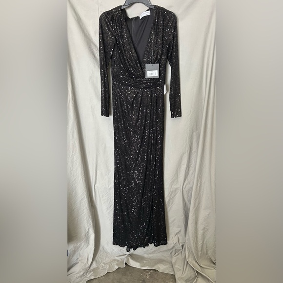 Mac Duggal 26490 NWT SEQUINED LONG SLEEVE GOWN - Picture 3 of 8